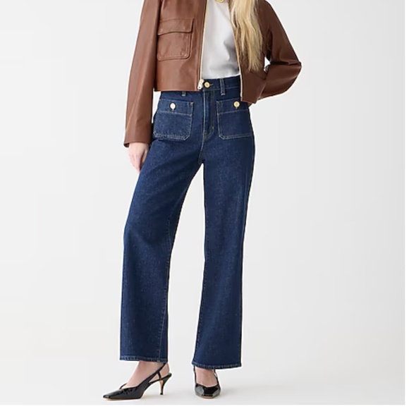 J. Crew Tall sailor slim wide-leg jean in Regina wash Sz 27 Tall NWT - Picture 1 of 4
